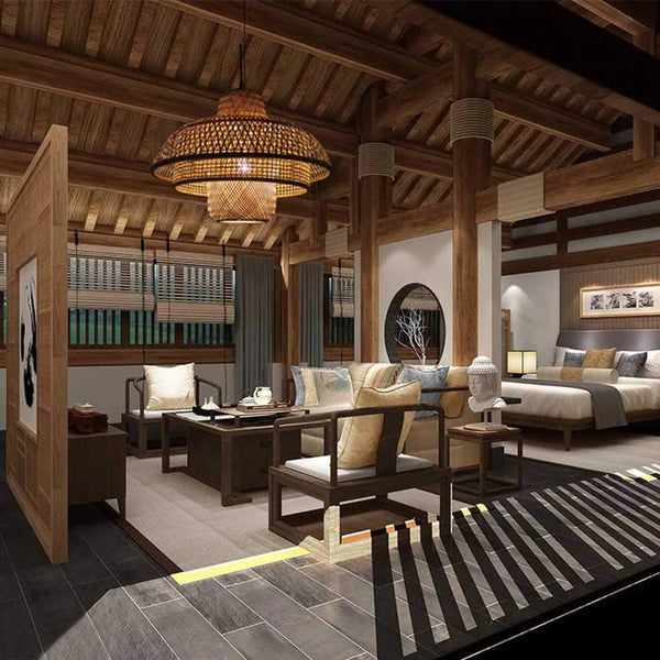 Modern Boho Rattan Pendant Light