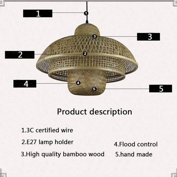 Modern Boho Rattan Pendant Light