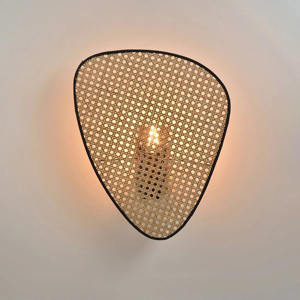 Cane Weave Wall Light