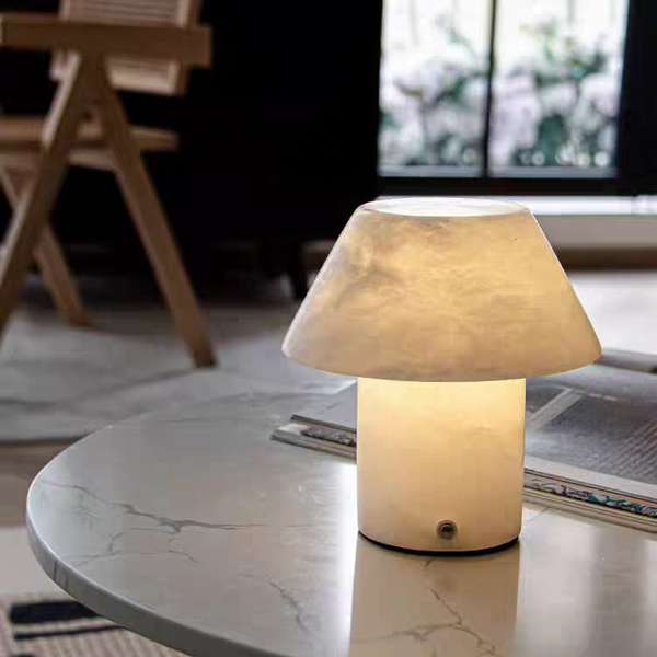Natural Marble Rechargeable Bedside Lamp