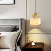 Touch Control Brass Pendant Light with Natural Alabaster Shade