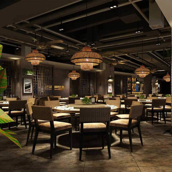 Modern Boho Rattan Pendant Light