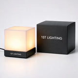 1ST LIGHTING Modern Cube USB Table Lamp –Grey
