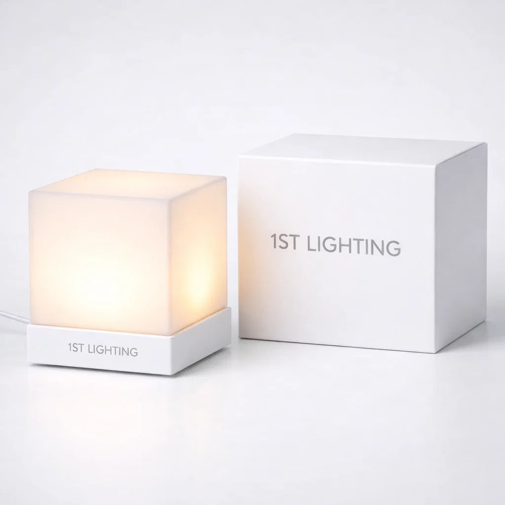 1ST LIGHTING Modern Cube USB Table Lamp –Orange