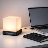 1ST LIGHTING Modern Cube USB Table Lamp –Grey