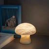 Designer Alabaster Mushroom Table Lamp with Hidden LED Light