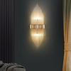 Luxury Brass Crystal Wall Sconce for Bedroom and Living Room