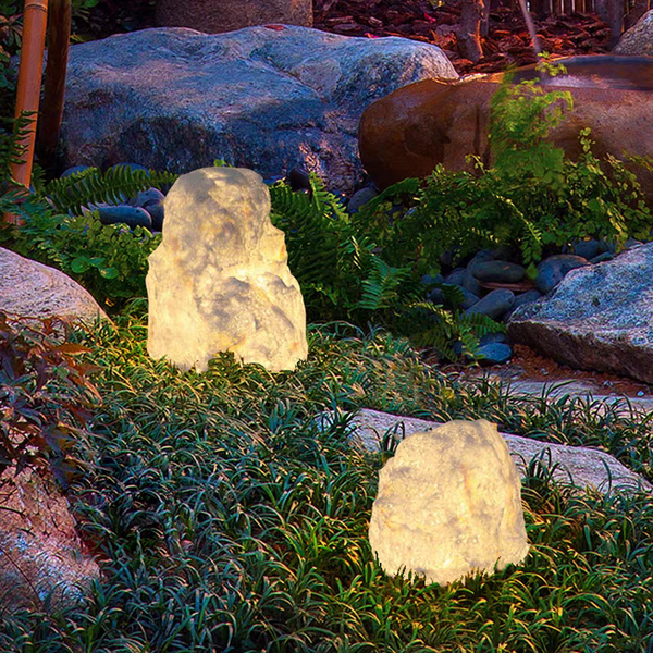 Outdoor Waterproof Resin Rock Garden Light for Lawn and Courtyard